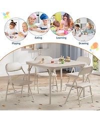 homfan 6 Piece Folding Kids Chairs Set, Children Activity Chairs Set for Dining Room,Daycare,Classrooms