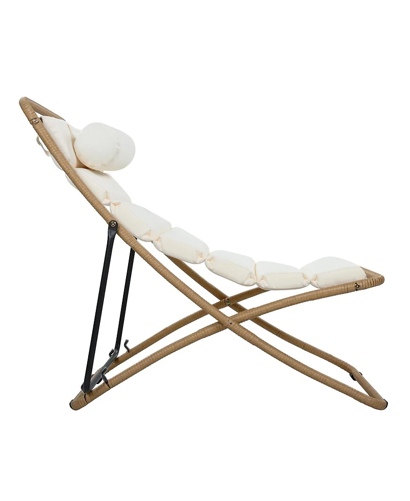 Streamdale Furniture 2-Piece Rattan Folding Patio Chair Set with Adjustable Backrest