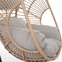 Streamdale Furniture Outdoor Wicker Swing Egg Chair Natural Color-Seat Part Only