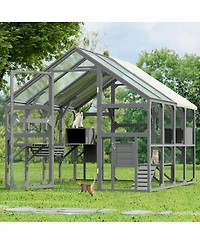 Streamdale Furniture Large Wooden Outdoor Catio With 7 Platforms And 2 Resting Boxes