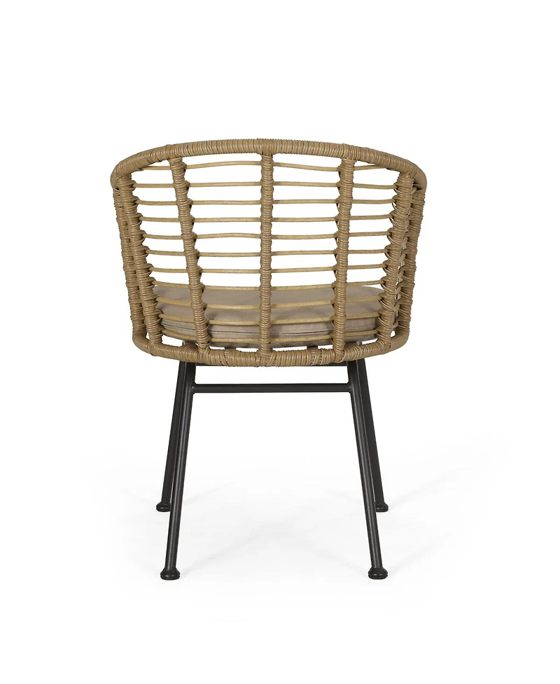 Streamdale Furniture Modern Wicker Tub Chair Set with Water-Resistant Cushions - 2-Piece Set