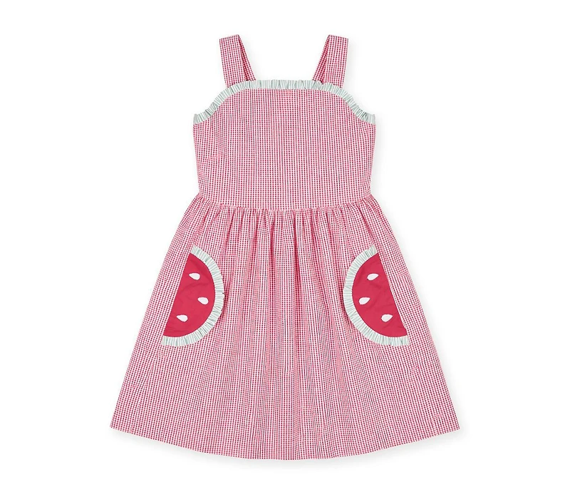 Florence Eiseman Big Girls Check Seersucker Dress With Watermelon