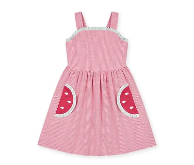 Florence Eiseman Big Girls Check Seersucker Dress With Watermelon