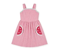 Florence Eiseman Big Girls Check Seersucker Dress With Watermelon