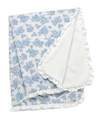 Little Me Baby Cozy Blue Floral Blanket