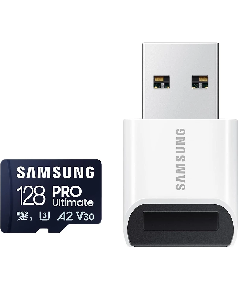 Samsung Pro Ultimate microSD Memory Card+ Usb 3.0 Reader, 128GB microSDXC