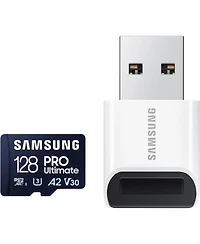 Samsung Pro Ultimate microSD Memory Card+ Usb 3.0 Reader, 128GB microSDXC