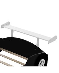 Streamdale Furniture Full Size Race Car-Shaped Platform Bed with Wheels