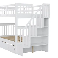 Streamdale Furniture Twin-Over-Twin Stairway Bunk Bed with Trundle