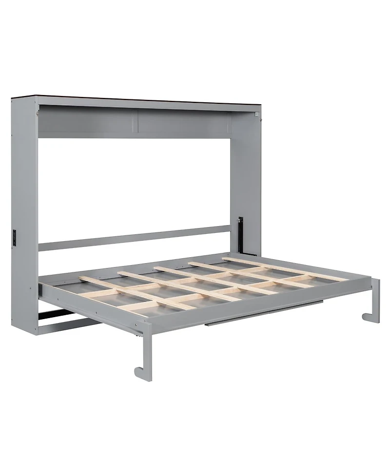 Streamdale Furniture Queen Size Murphy Bed Wall Bed and Usb