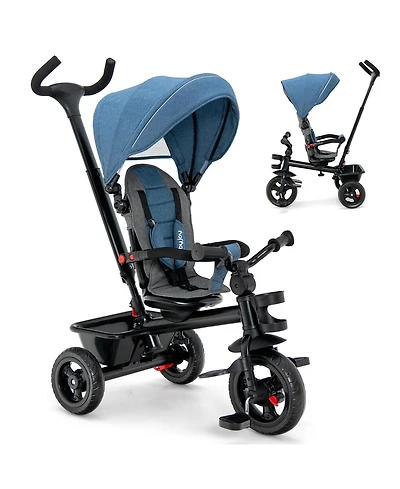 Costway Toddler 4-in-1 Tricycle Trike w/ Convertible Seat