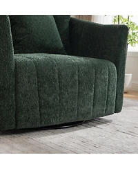 Streamdale Swivel Barrel Chair and Half with Storage Ottoman Set