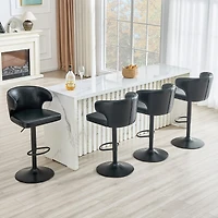 Streamdale Furniture Adjustable Swivel Bar Stools with Backrest, 300lb Capacity ( 4-Pack)