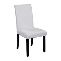 Streamdale Furniture Set of 4 Upholstered Fabric Dining Chairs with Wood Legs