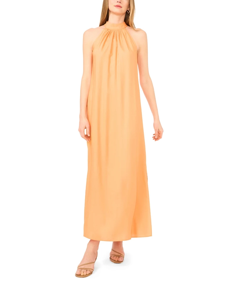 Vince Camuto Women's Halter Neck Tie Back Maxi Dress