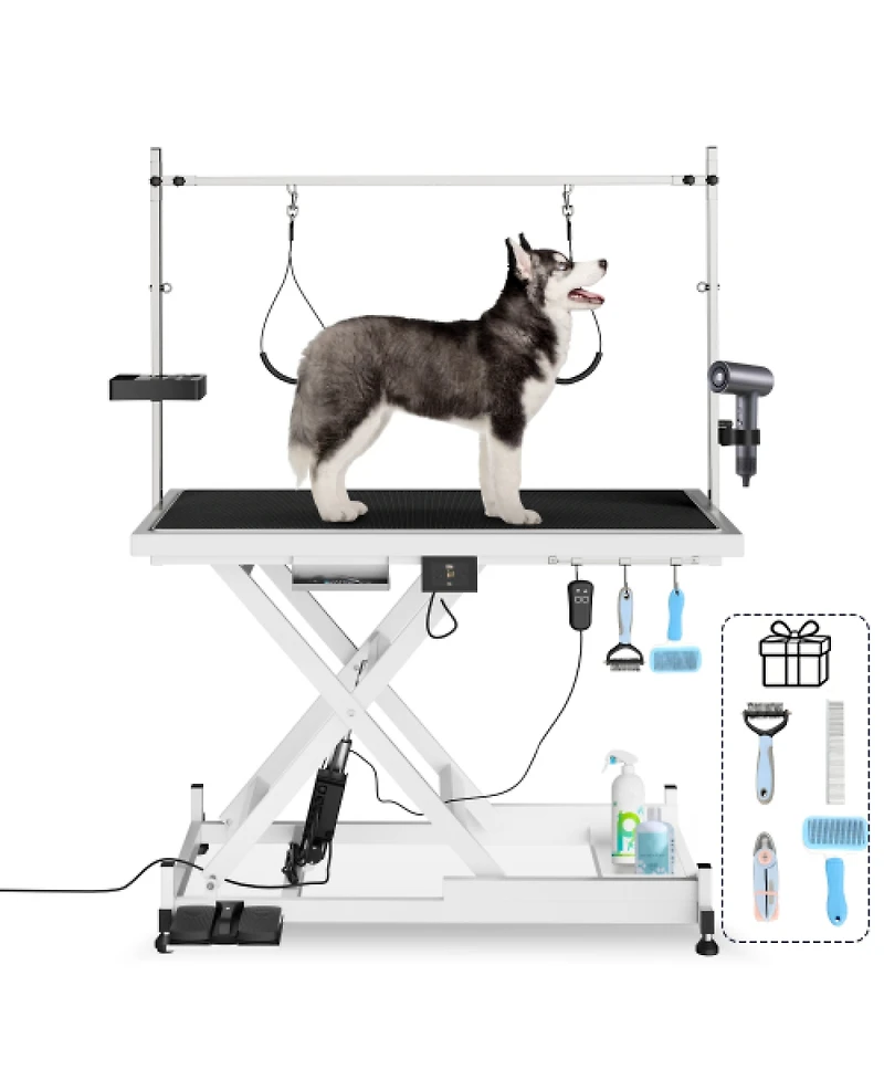 Streamdale Furniture Deluxe Electric Pet Grooming Table, Height Adjustable