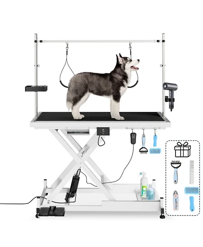 Streamdale Furniture Deluxe Electric Pet Grooming Table, Height Adjustable