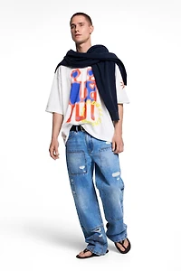 Desigual Men's Printed T-shirt with robots