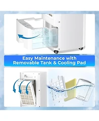Cowsar 3-in-1 Evaporative Air Cooler, Portable Cooling Fan with Timer and Remote