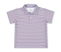 Florence Eiseman Toddler Boys Stripe Print Performance Knit Polo