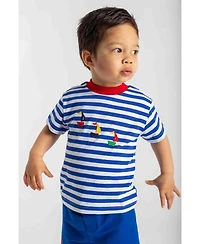 Florence Eiseman Little Boys Knit Short Set With Sailboats