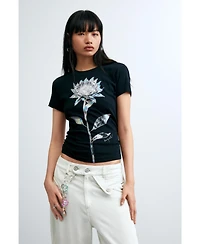 Desigual Women's Floral Print T-Shirt