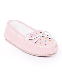 Minnetonka Women's Cally Rhinestone Suede Slippers