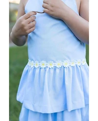 Florence Eiseman Toddler Girls Pique Dress with Daisies