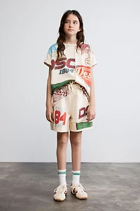 Desigual Girls's Printed logo T-shirt