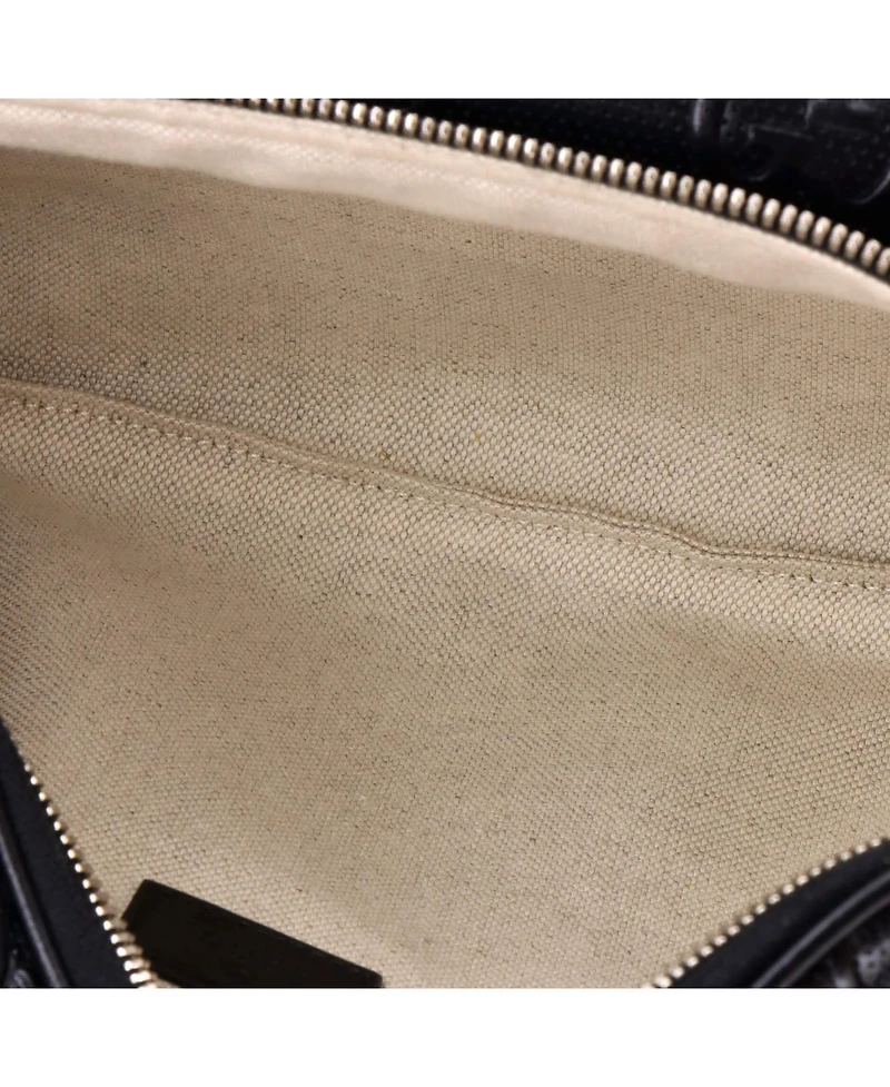 Pre-Owned Gucci Front Pocket Belt Bag Gg Embossed Perforated Leather