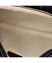 Pre-Owned Gucci Front Pocket Belt Bag Gg Embossed Perforated Leather