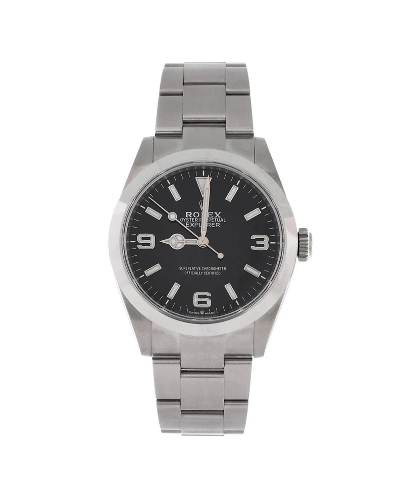 Pre-Owned Rolex Oyster Perpetual Explorer Automatic Watch in Stainless Steel 40mm