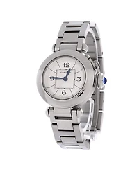 Pre-Owned Cartier Miss Pasha Quartz Watch in Stainless Steel 27mm