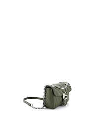 Pre-Owned Gucci Small Gg Marmont Flap Bag Mixed Matelasse Leather