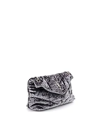 Pre-Owned Saint Laurent Small Loulou Puffer Shoulder Bag Quilted Velvet