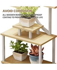 Streamdale Furniture 62 inch Tall S-Shape 8-Tier Indoor Plant Stand with Grow Lights