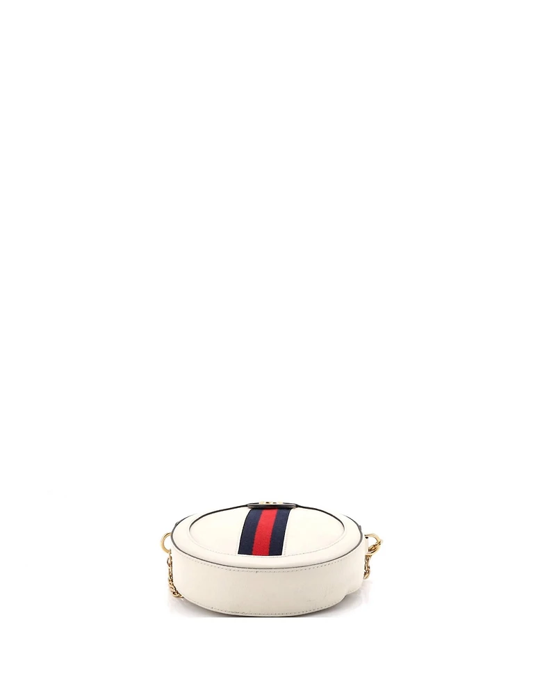 Pre-Owned Gucci Mini Ophidia Round Shoulder Bag Leather