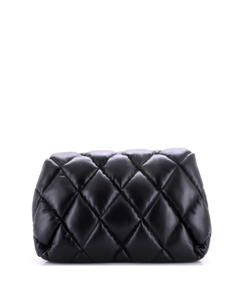 Pre-Owned Balenciaga Large Touch Clutch Quilted Puffy Leather