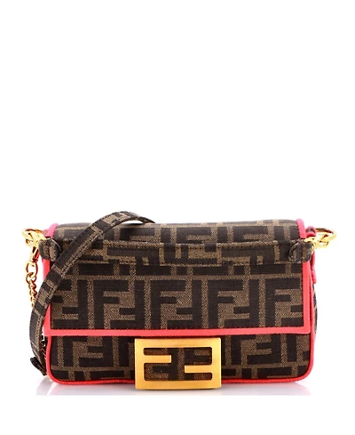 Pre-Owned Fendi Mini Baguette Nm Bag Zucca Canvas