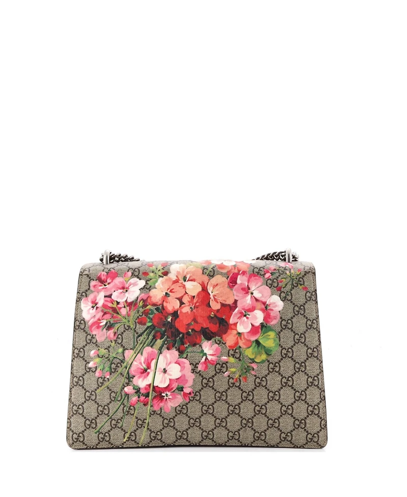 Pre-Owned Gucci Medium Dionysus Bag Blooms Print Gg Coated Canvas