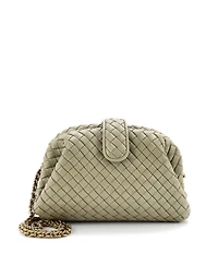 Pre-Owned Bottega Veneta Teen Lauren 1980 Clutch with Chain Intrecciato Nappa