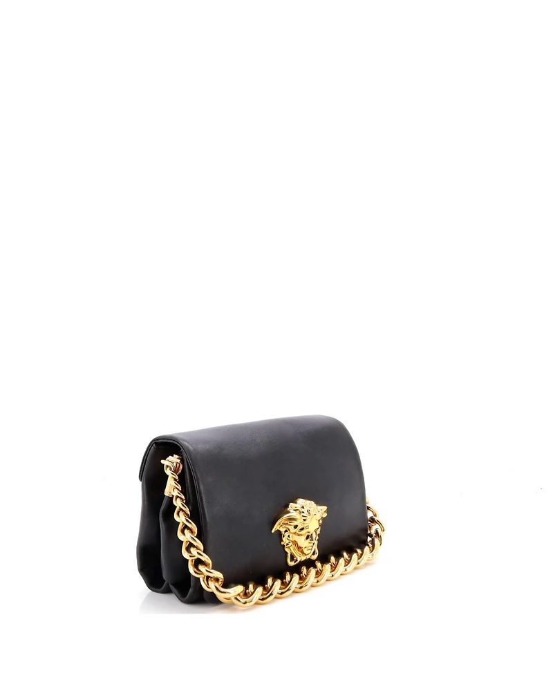 Pre-Owned Versace Palazzo Medusa Flap Bag Leather