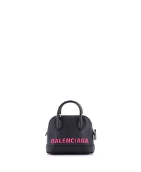 Pre-Owned Balenciaga Xxs Logo Ville Bag Leather