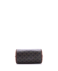 Pre-Owned Celine Logo Cylinder Bag Triomphe Coated Canva