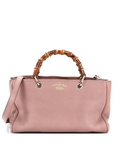 Pre-Owned Gucci Medium Bamboo Shopper Tote Leather