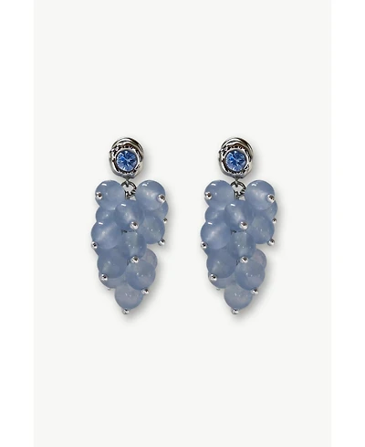 Classicharms Isla Cascade Cluster Aquamarine Bead Drop Earrings