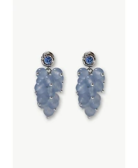 Classicharms Isla Cascade Cluster Aquamarine Bead Drop Earrings