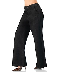 Ivonne Women's High-Waisted Wide-Leg Denim Jeans