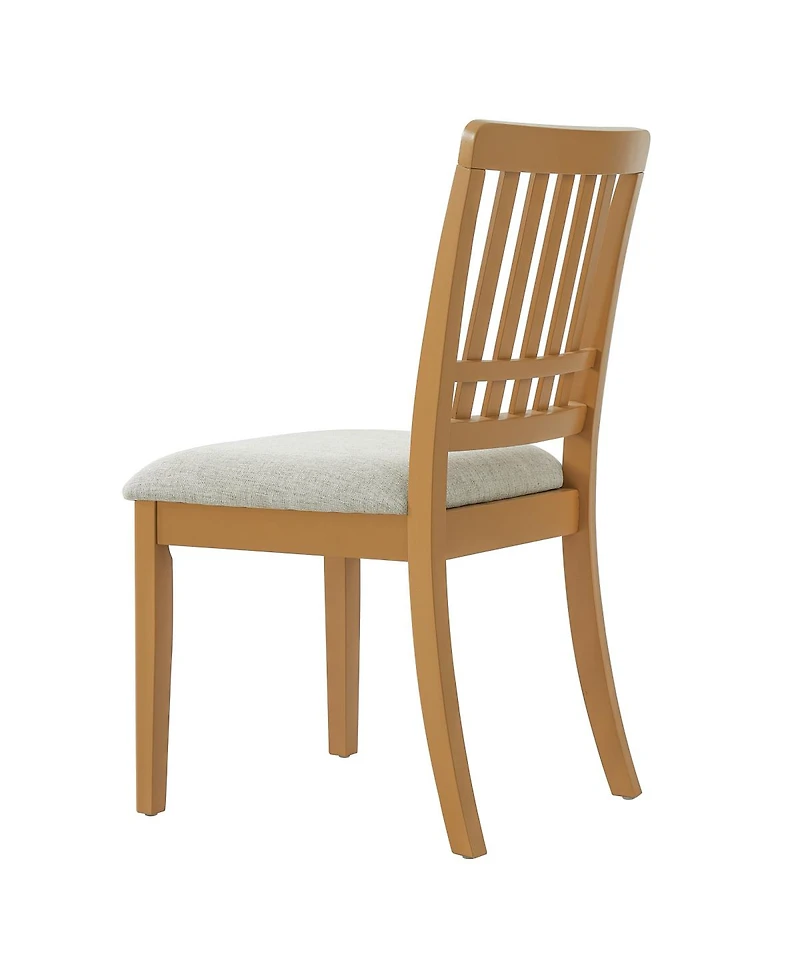 Streamdale Furniture 5- Piece Round Dining Set, Wood Table and 4 Upholstered Chairs