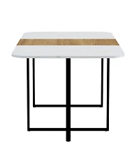 Streamdale Furniture 8-Seat Faux Marble Dining Set with 8 Chairs